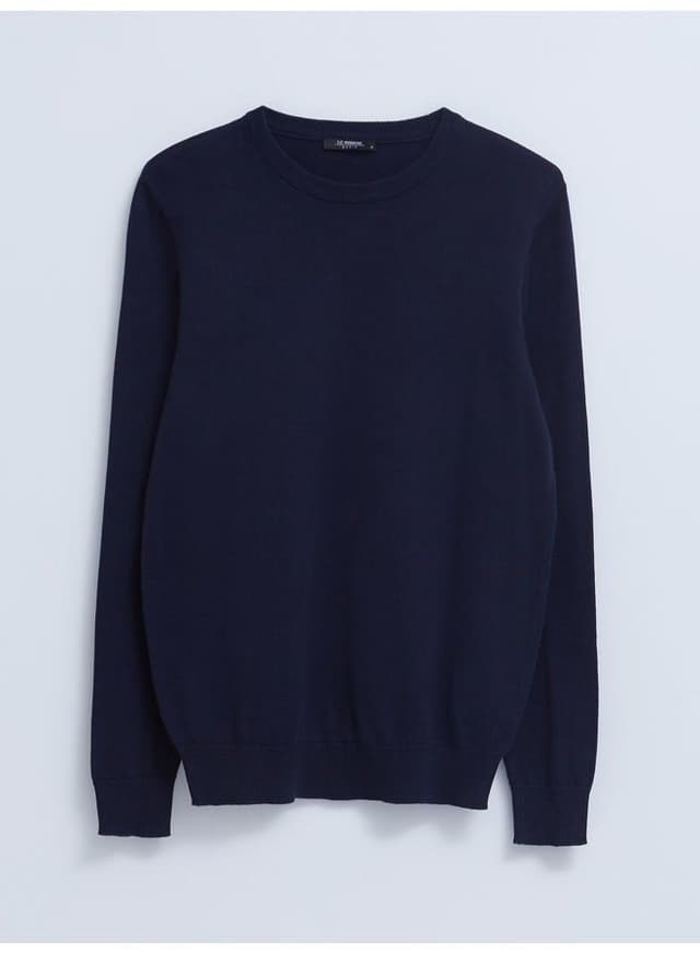 Crew Neck Long Sleeve Men's Knitwear Sweater